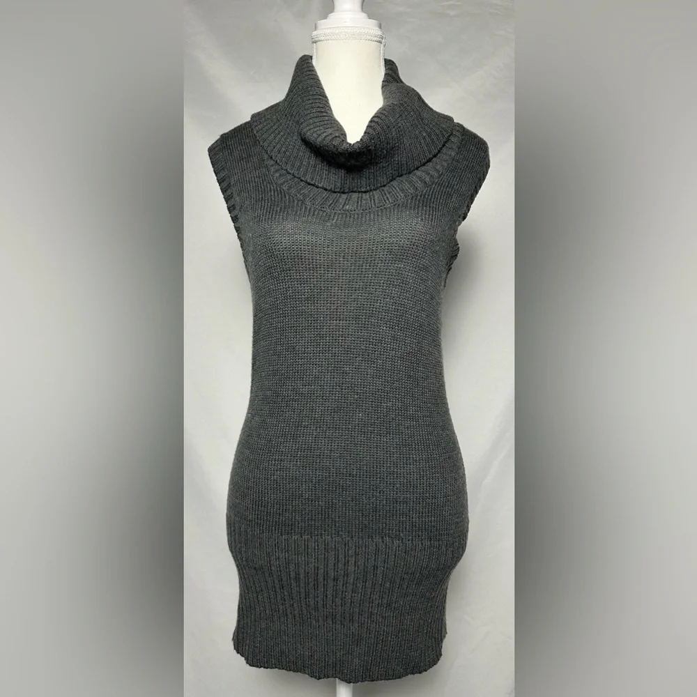 JACOB Wool Blend Y2K Indie Academia Grey‎ Cowl Neck Sleeveless Top Size S - Picture 4 of 7
